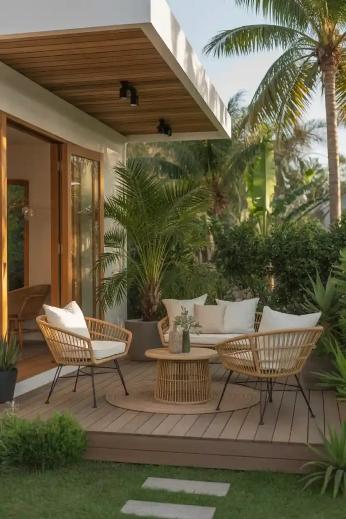 Wooden Deck Tropical Patio