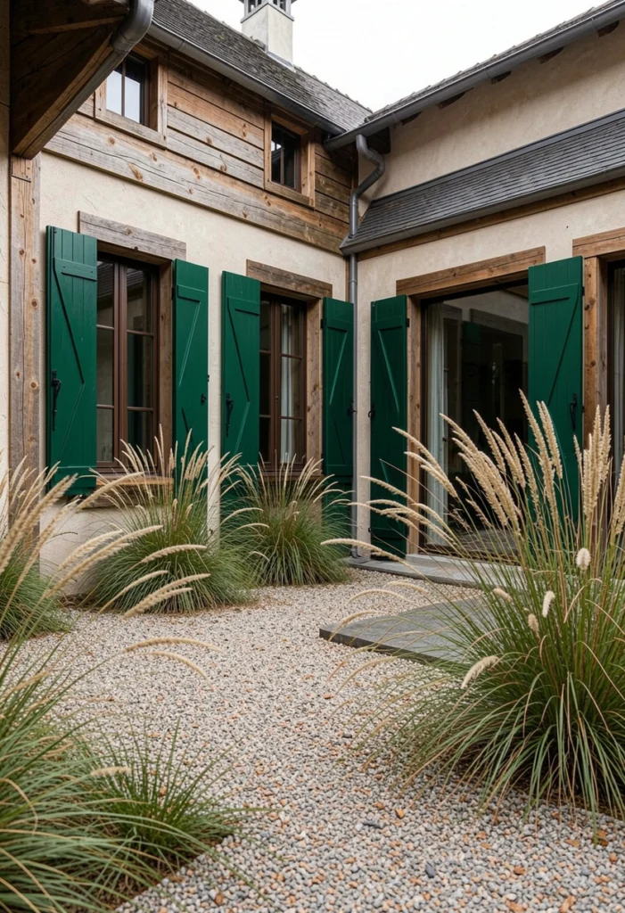 Deep Green Rustic Modern Shutters