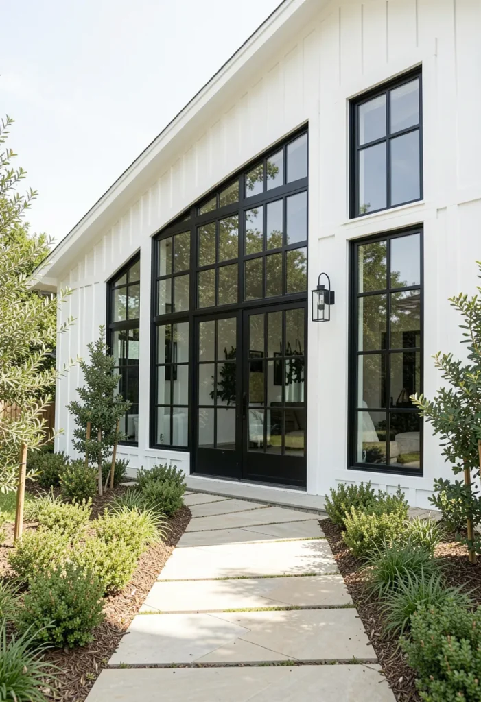  Farmhouse with Large Black Windows