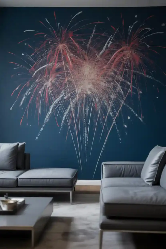 Fireworks Inspired Accent Wall