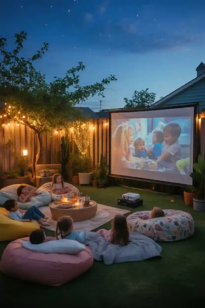  Outdoor Movie Night Setup