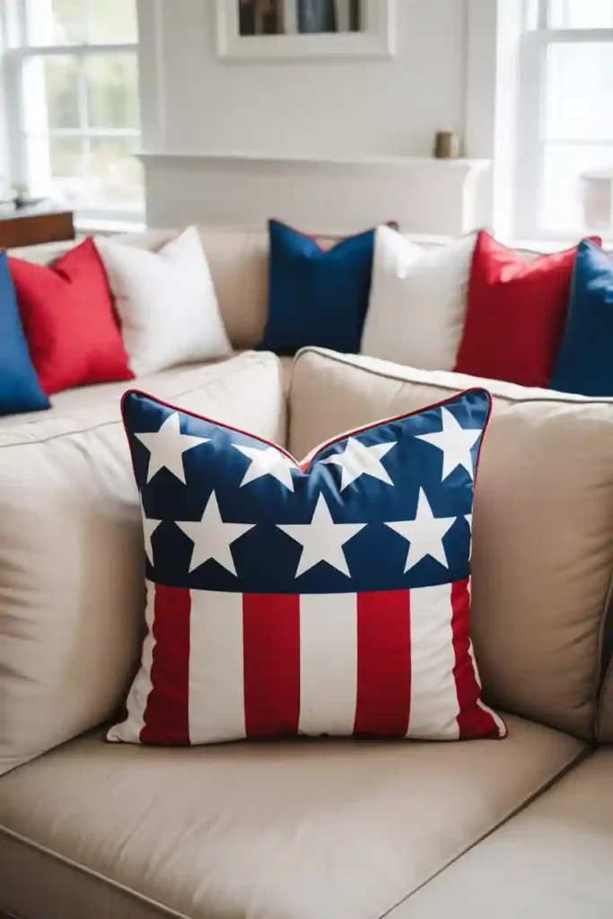 Patriotic Lumbar Pillow Centerpiece