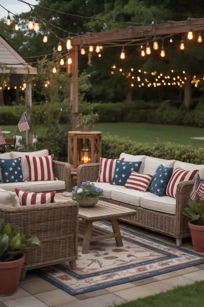 Patriotic Outdoor Lounge Area