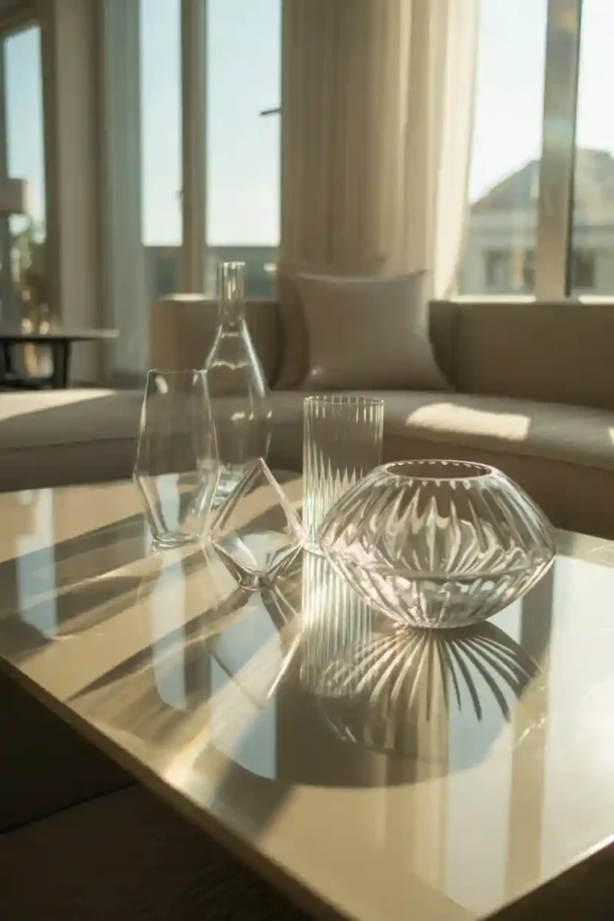  Use Glass Decor for Light Reflection