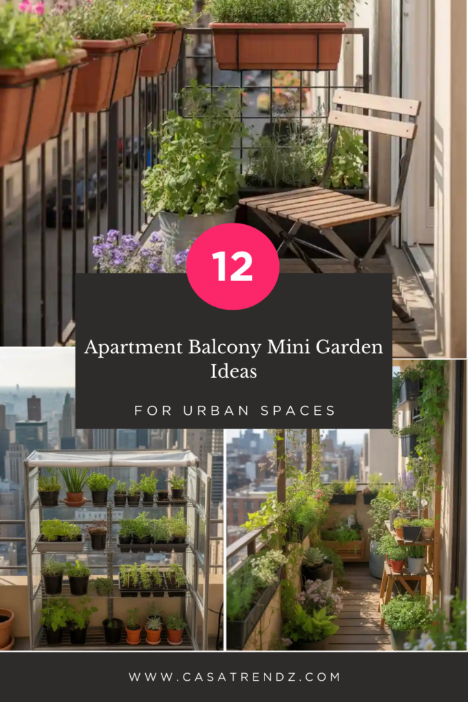 12 Apartment Balcony Mini Garden Ideas for Urban Spaces Apartment ...
