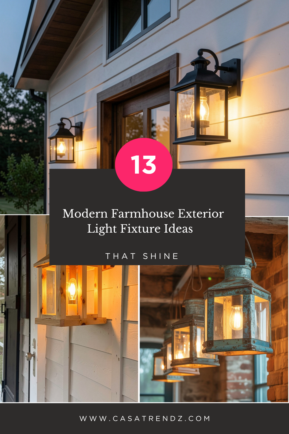 Modern Farmhouse Exterior Light Fixture Ideas