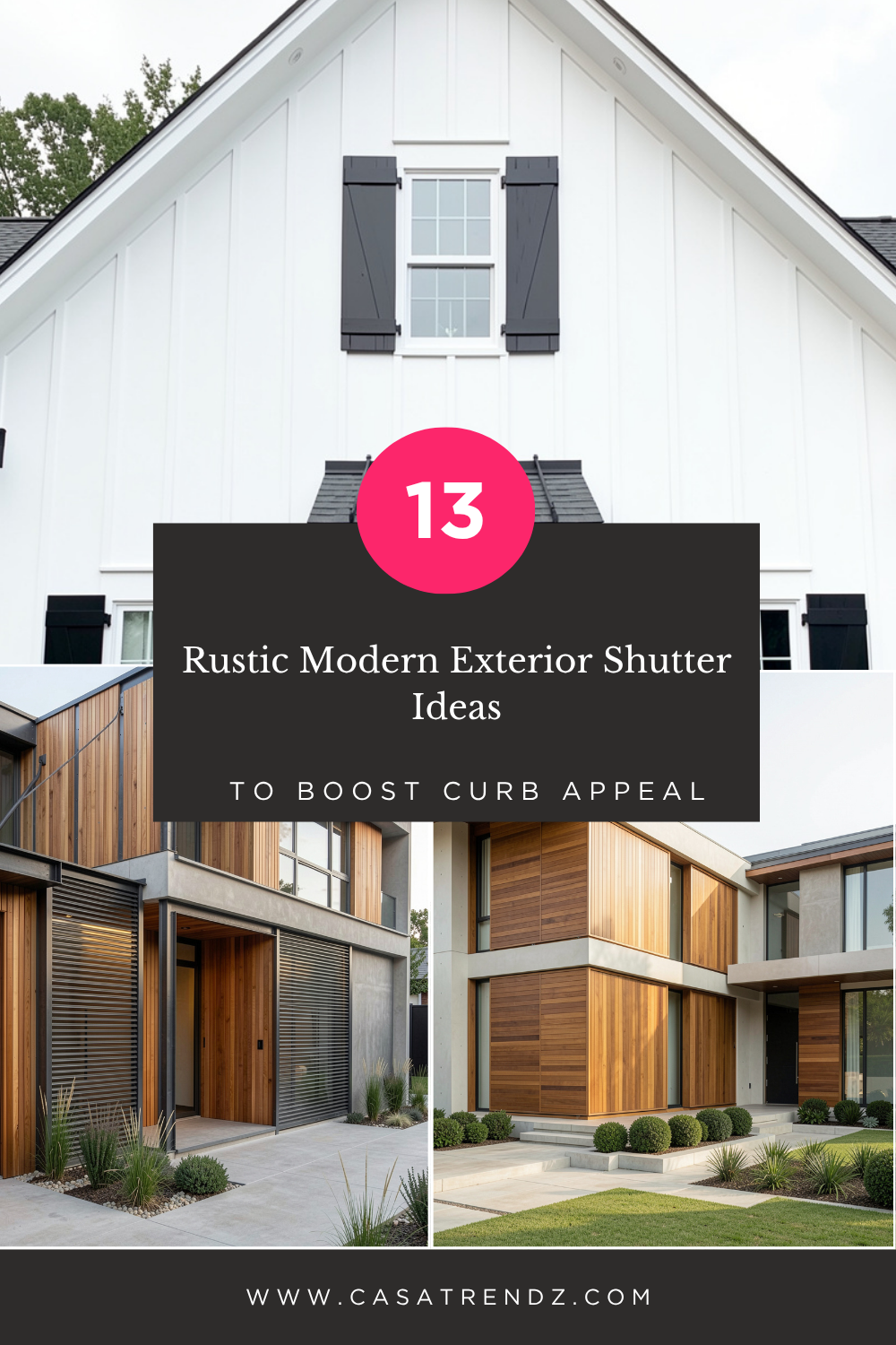 Rustic Modern Exterior Shutter Ideas