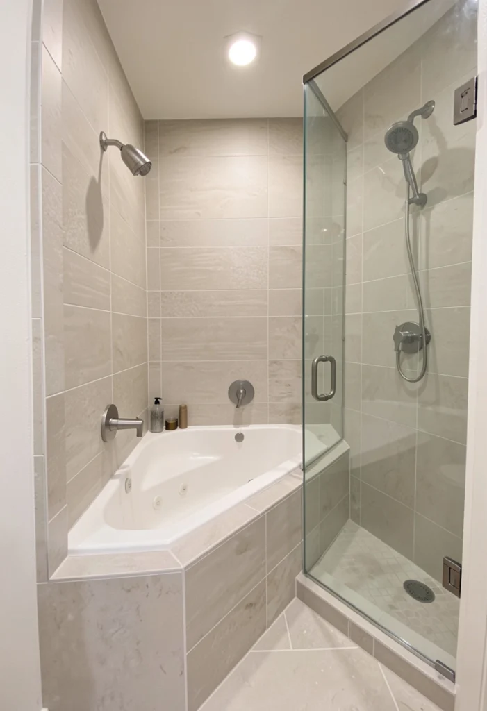 Alcove Bathtub for Space Efficiency