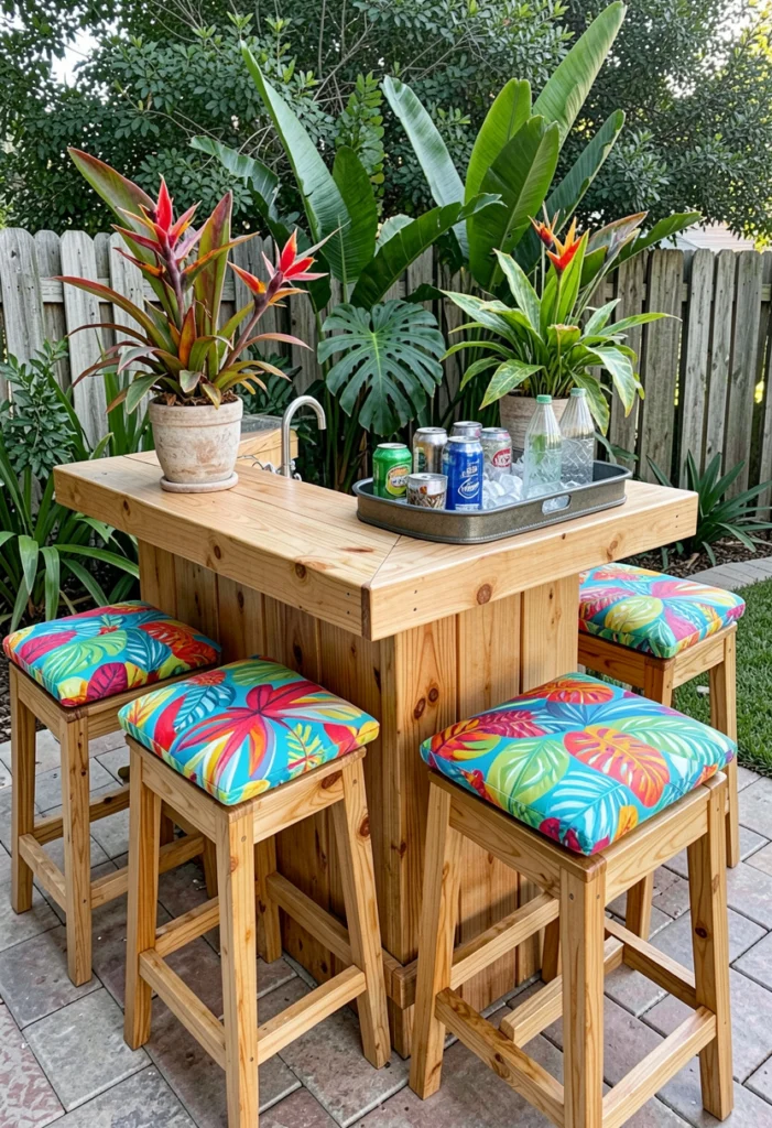 . Build a Simple Wooden Bar Counter