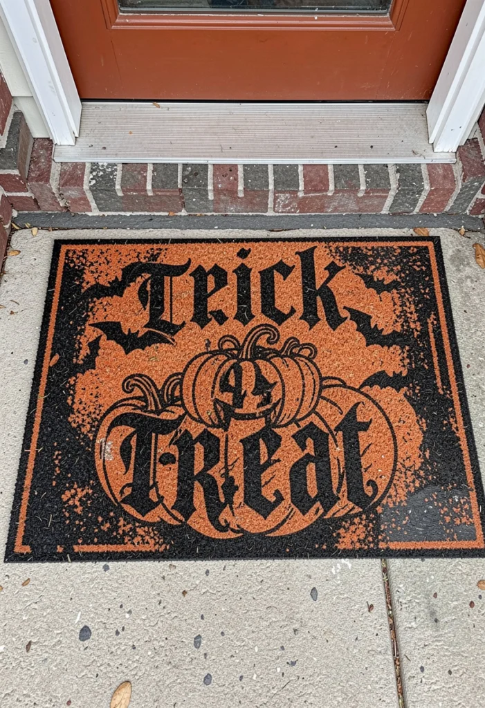 Classic “Trick or Treat” Typography Mat