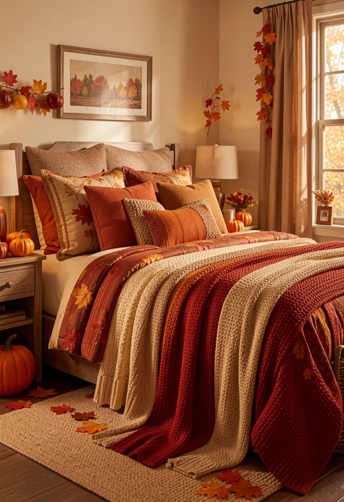 Layer Warm, Textured Bedding