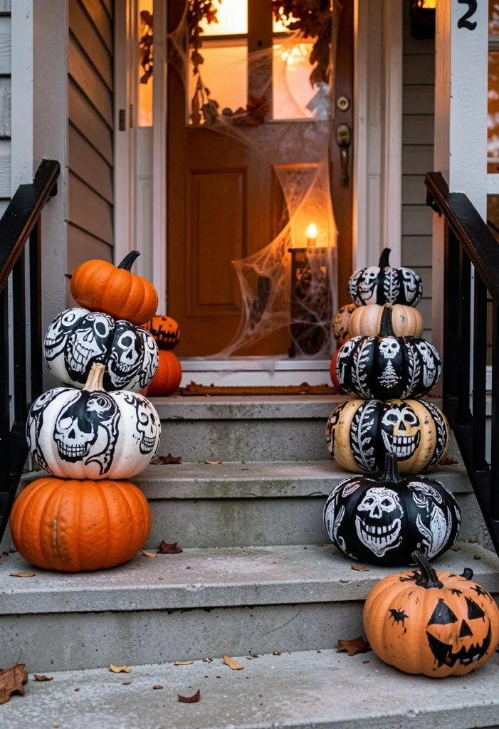 Quick Painted Pumpkin Display