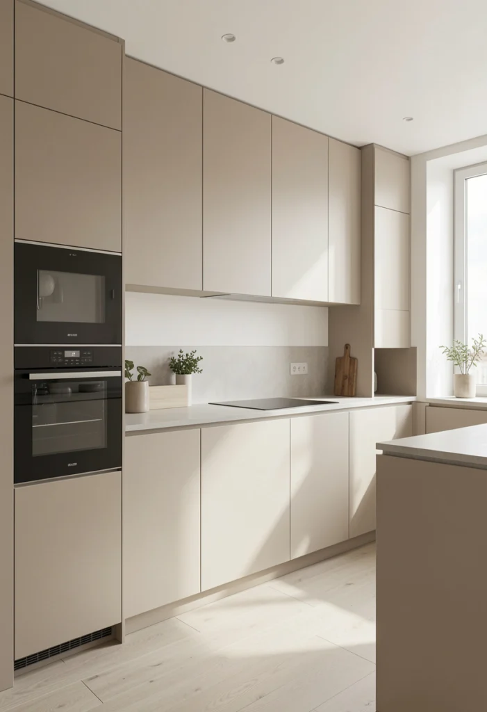 Sleek Minimalist Cabinets with Handleless Design