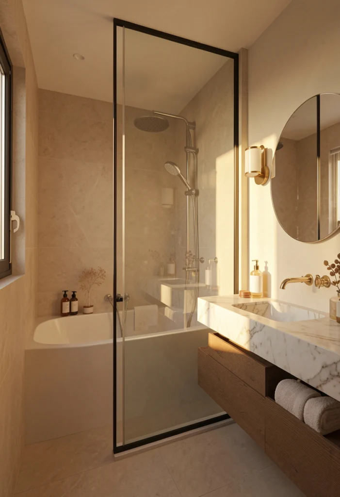 Glass Partition for Open Feel