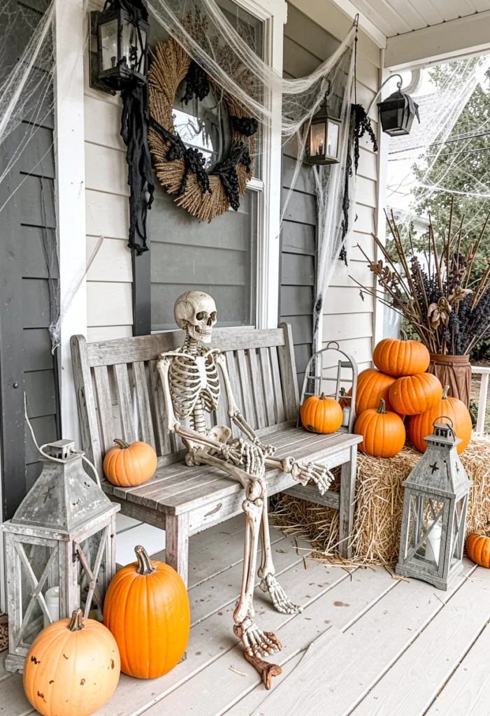Skeleton Farmhouse Bench Display
