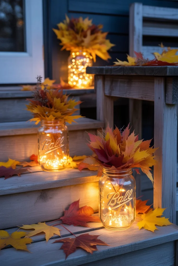 Mason Jar Fall Lighting