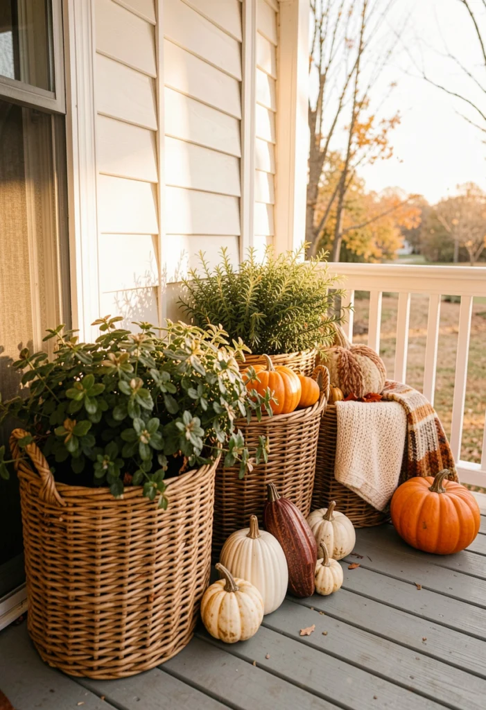  Woven Baskets with Plants