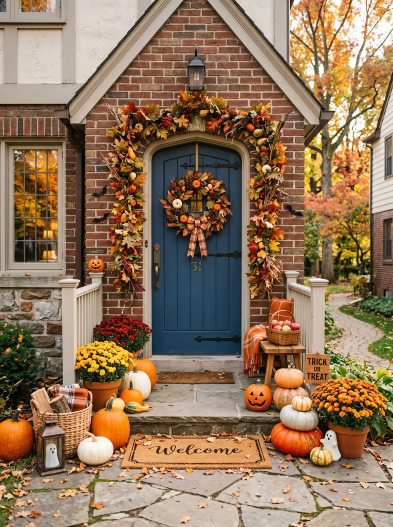 Autumn Meets Halloween Door