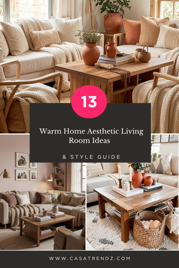 13 Warm Home Aesthetic Living Room Ideas & Style Guide Warm Home ...