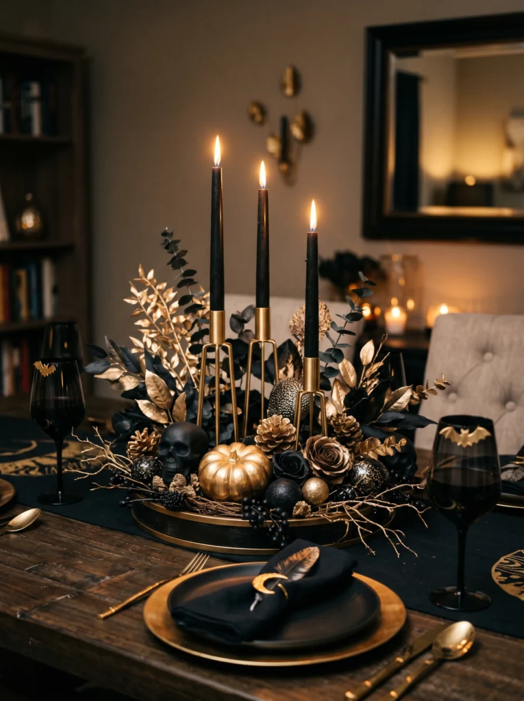 Black and Gold Glam Centerpiece