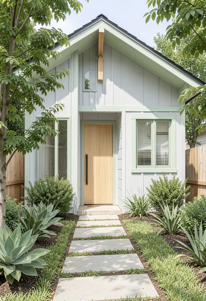 Light Cool Gray with Soft Leaf Green