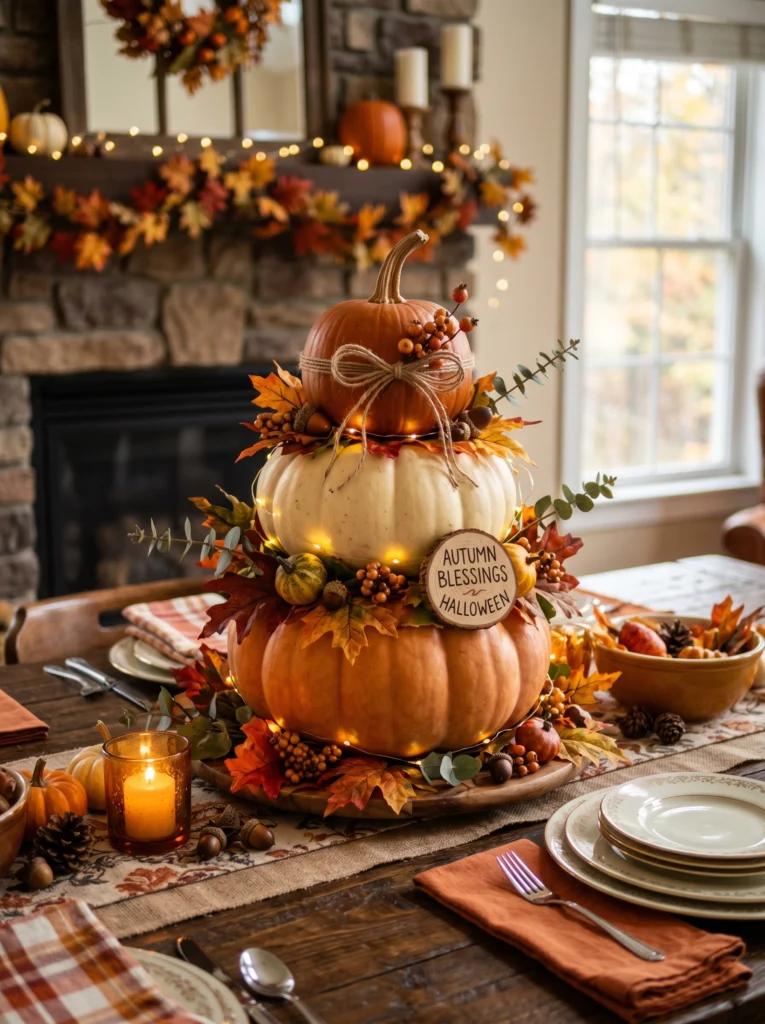 Pumpkin Stack Centerpiece