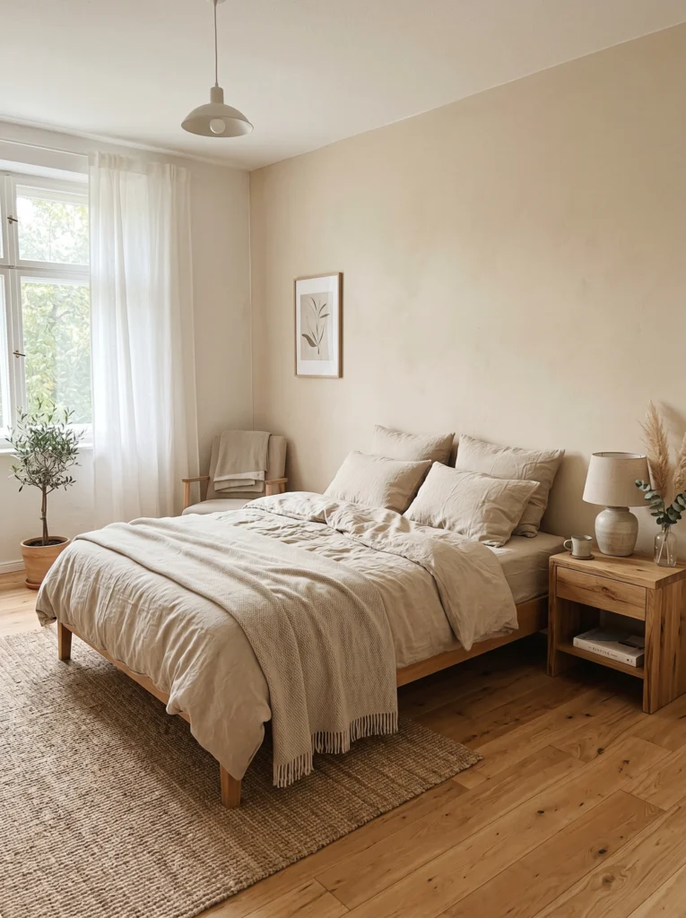Soft Linen Neutral Calm Bedroom