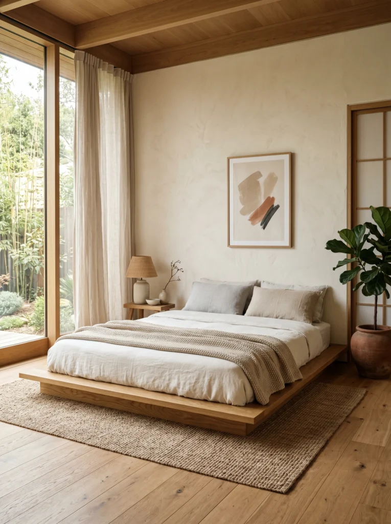 Zen Earth Tone Meditation Bedroom