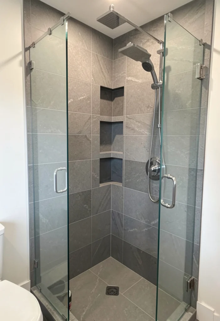  Corner Walk-In Shower Design