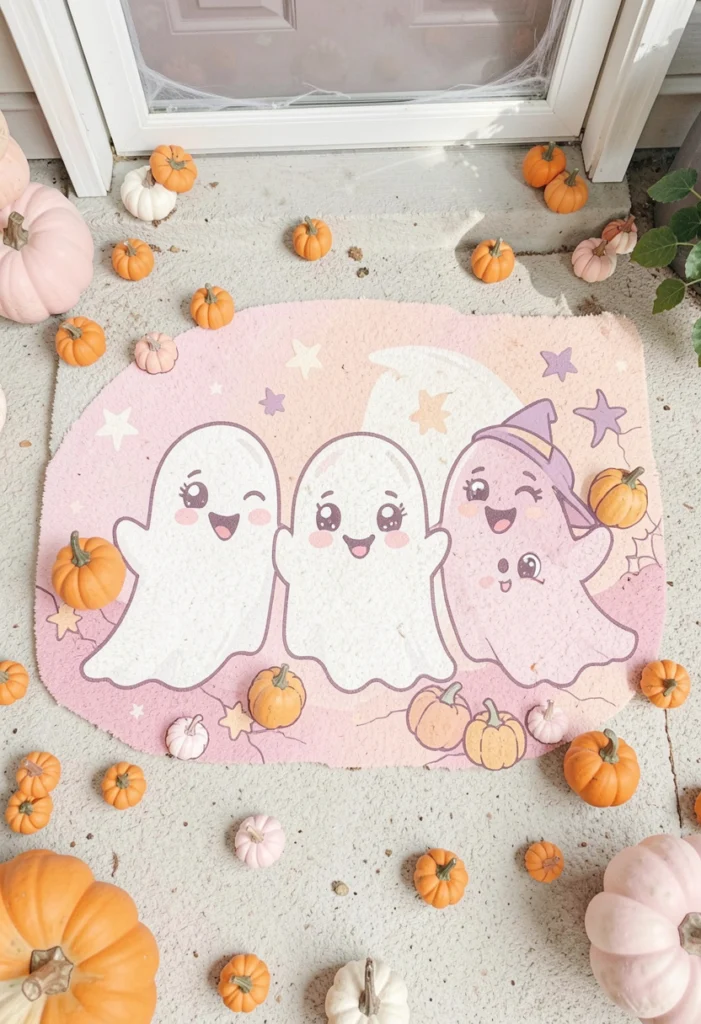 Cute Ghost Family Doormat