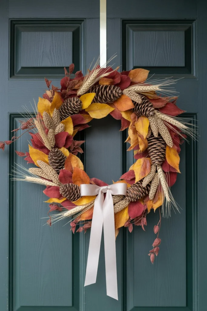 Handmade Fall Wreath with Natural Elements