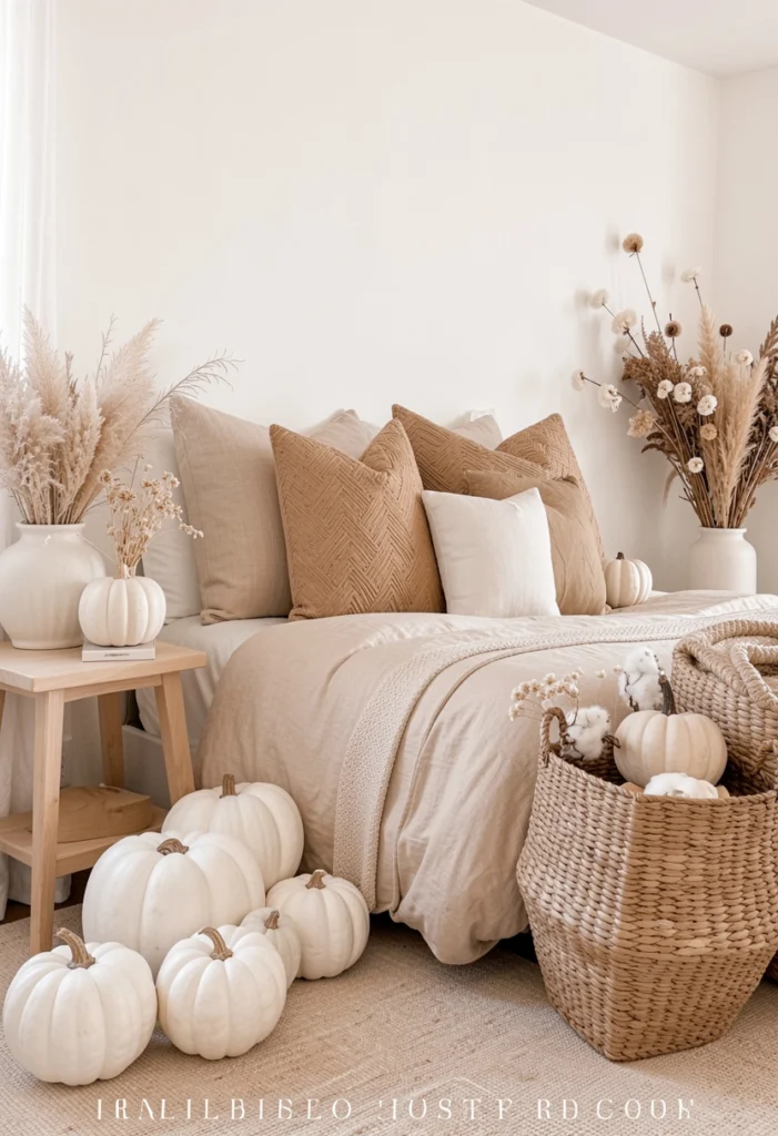 Neutral Pumpkin Decor