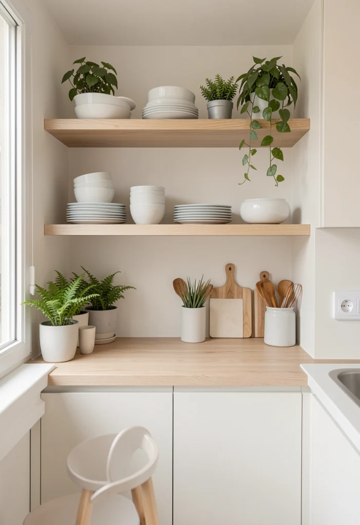 Open Shelving for Visual Space