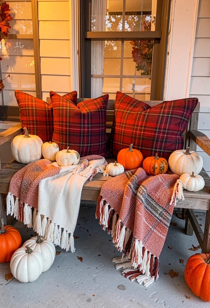 Pumpkin Display in Varying Heights