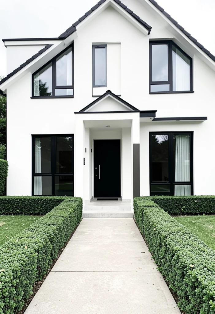 White with Black Accents