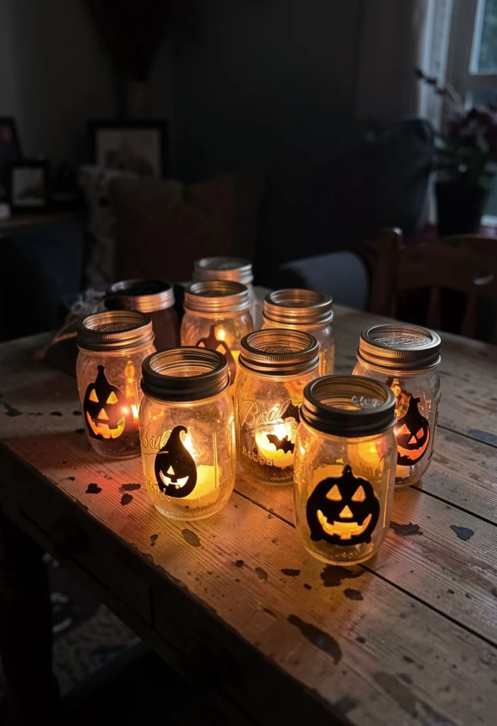 Mason Jar Halloween Lanterns