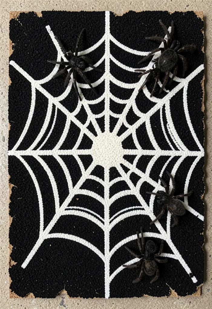 Spooky Spider Web Entrance Mat