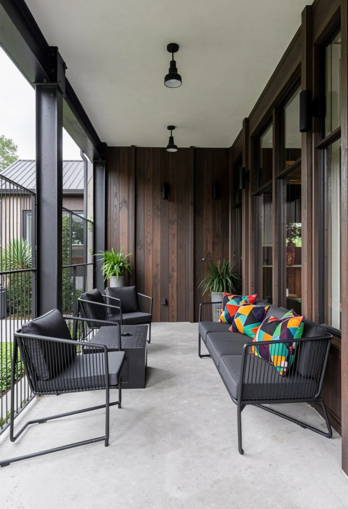 Industrial Modern Porch Design