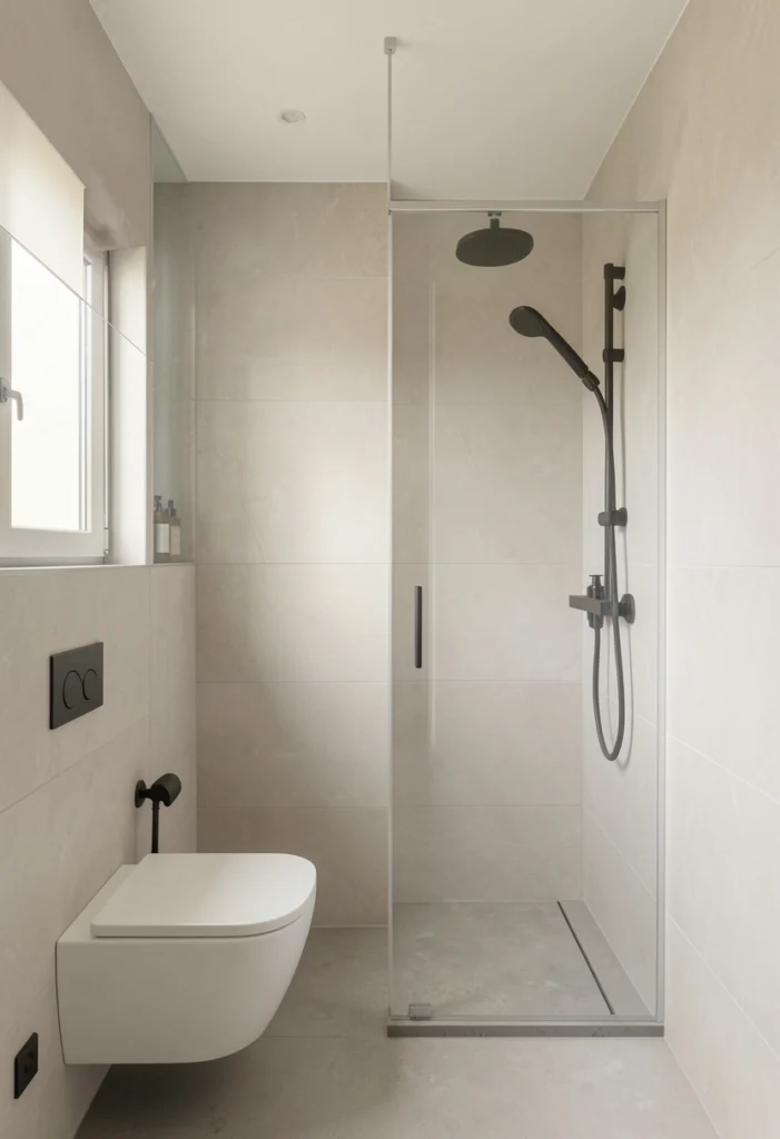 Minimalist Open Walk-In Shower