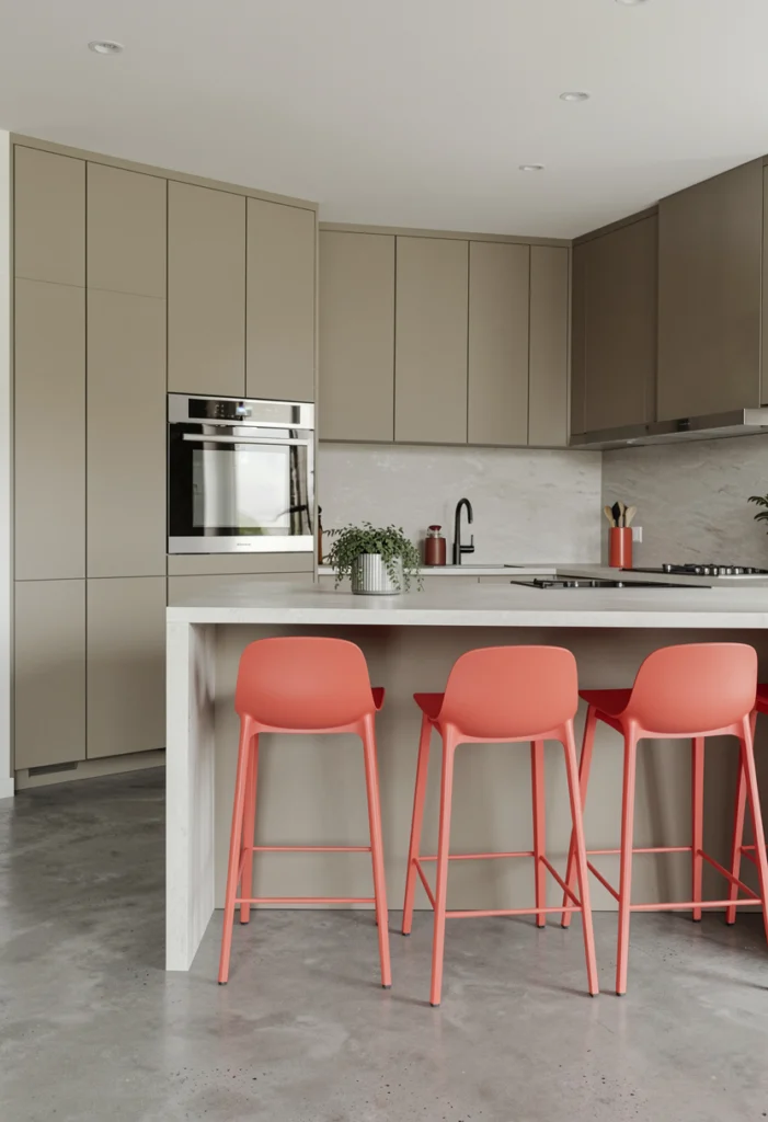 Neutral Color Palette with Bold Accents