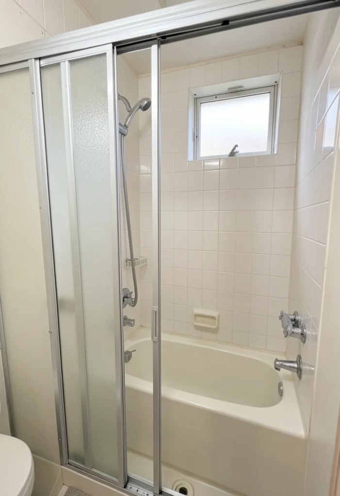 Shower-Tub Combo with Sliding Doors
