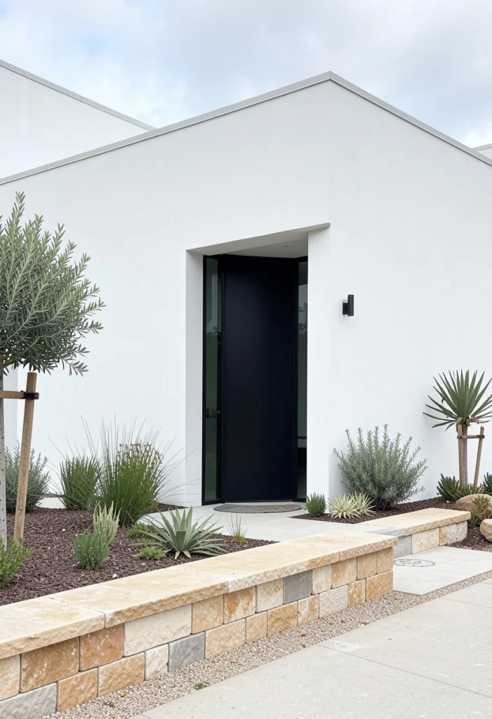White Stucco with Smooth Finish
