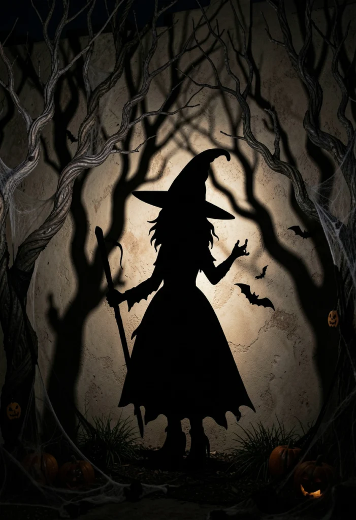 Witch Silhouettes on Walls