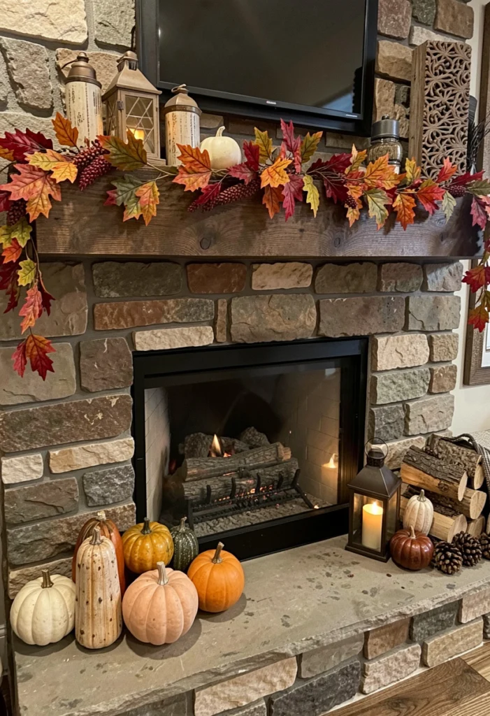 Cozy Fireplace Styling