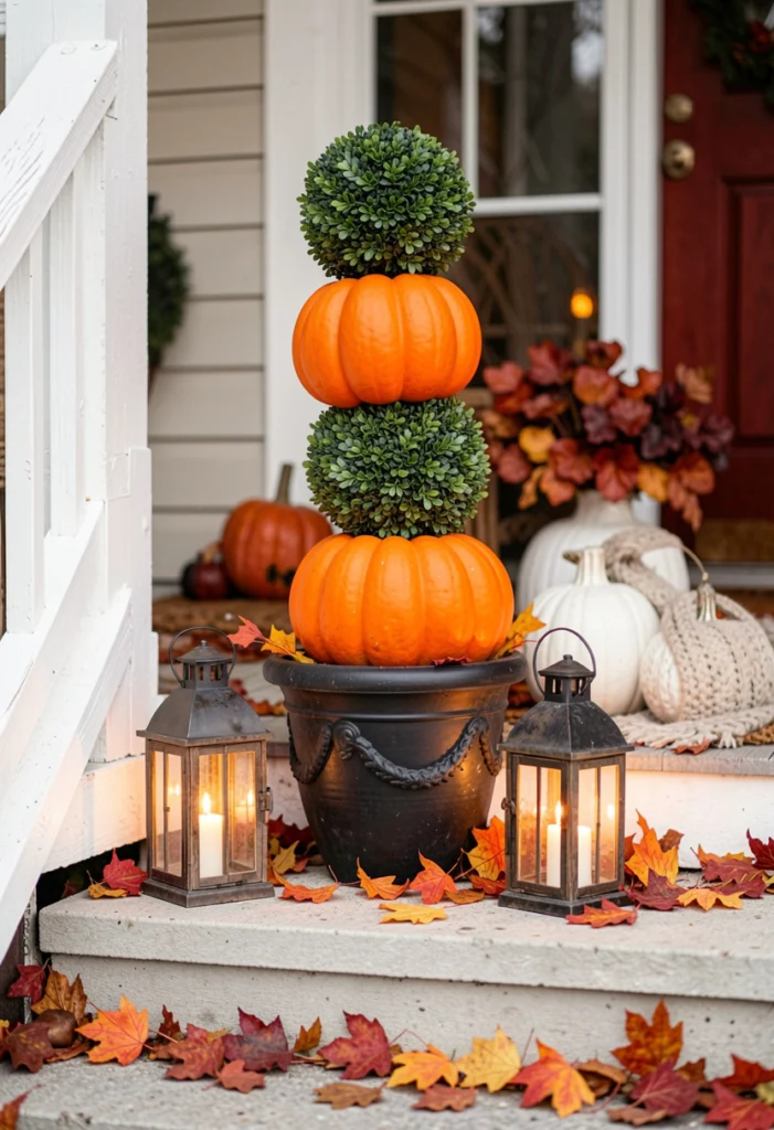 DIY Pumpkin Topiary
