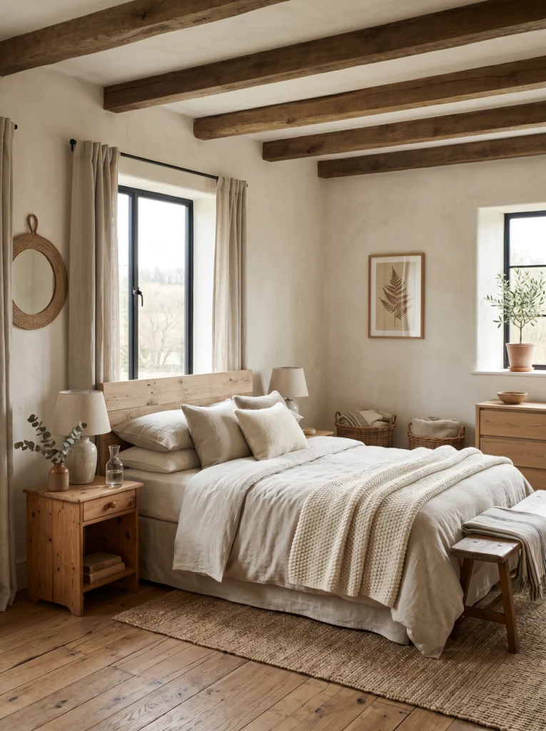  Ivory and Natural Linen Blend