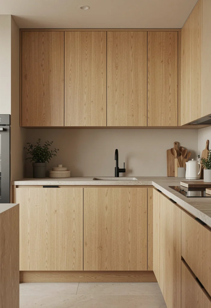Modern Kitchen with Natural Wood Elements