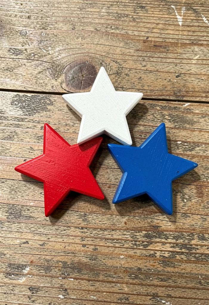 Painted Wooden Stars