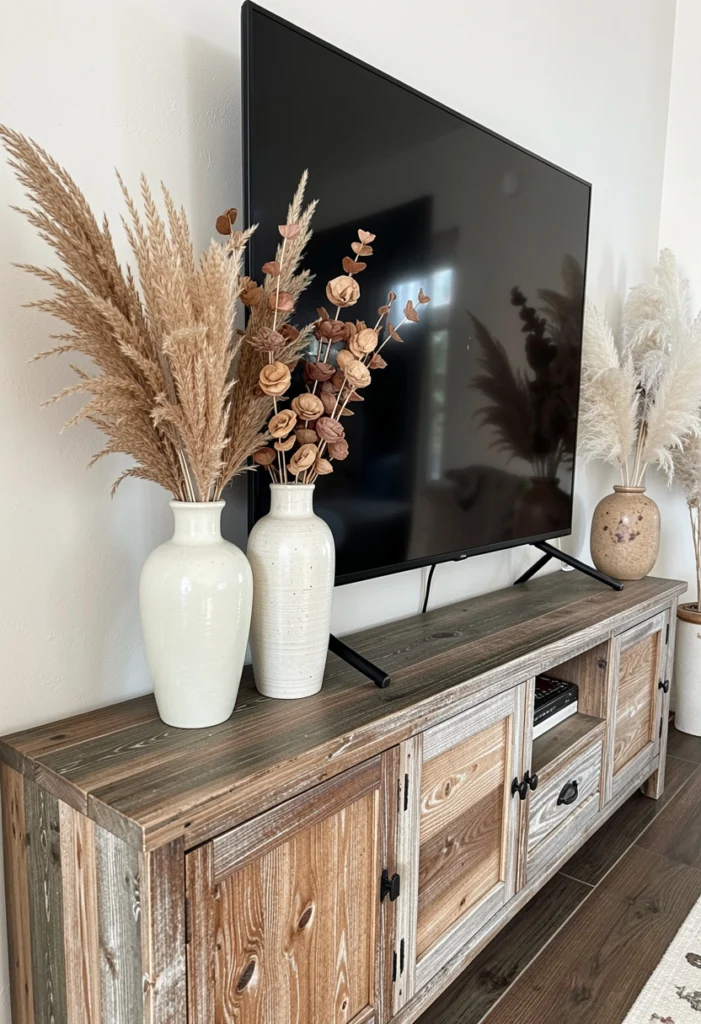 Add Ceramic Vases with Dried Florals