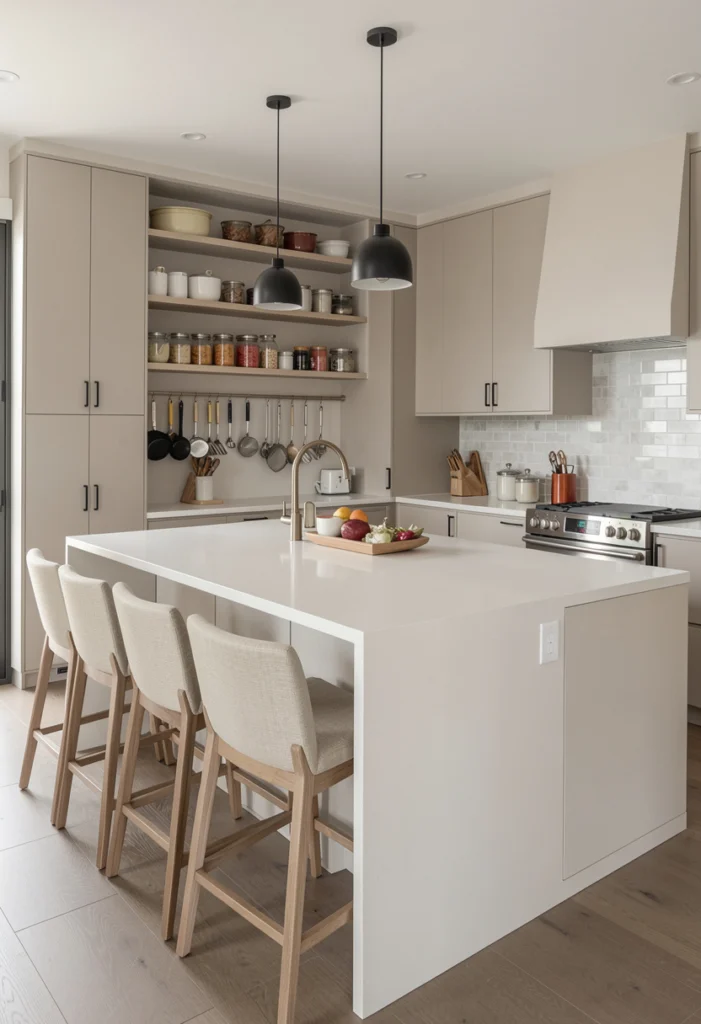 Kitchen Island with Multi-Functional Design